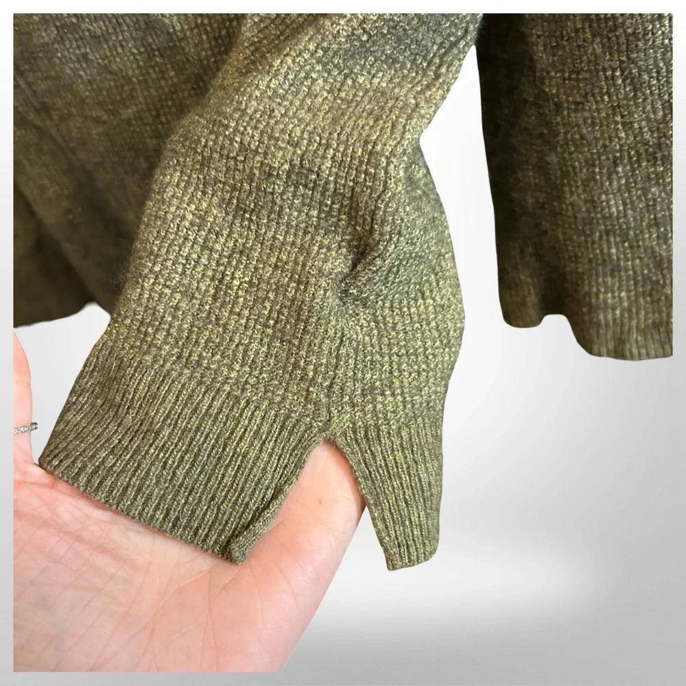 Madewell Olive Green Cropped Sweater – Wool Blend - Small